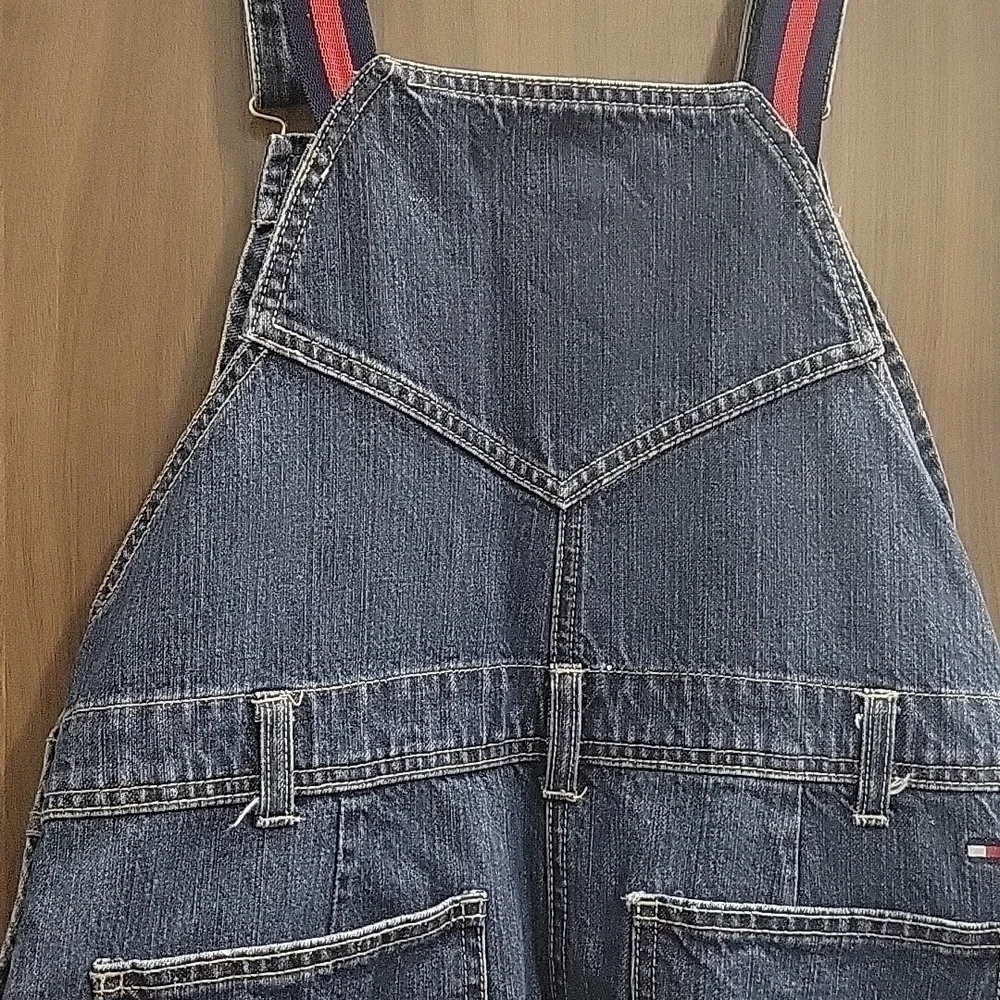 Tommy Hilfiger-Vintage 90s Denim Jean Skirt overalls-Size 8 - Picture 12 of 17